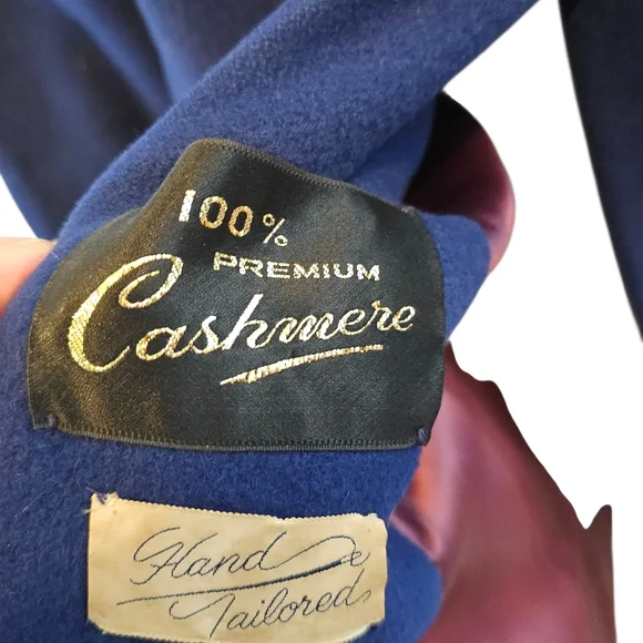 Vintage Cashmere Coat With Mink Collar Size M Union Made - Picture 10 of 15